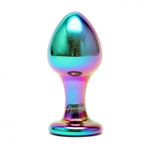 Sensual Glass Melany - Regnbuefarget Buttplug av Glass Sensual Glass Melany - Regnbuefarget Buttplug av Glass