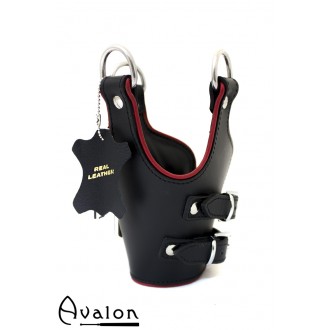 Avalon - TEMPEST - Suspensjoncuffs med polstring sort og rød