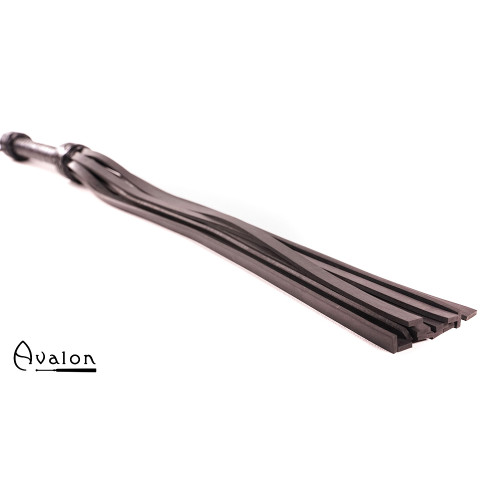 Avalon - LAMORAK - Massiv Flogger i Lær og Silikon - Sort Avalon - LAMORAK - Massiv Flogger i Lær og Silikon - Sort