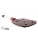 Avalon - OBERON - Spencer Paddle med hull og metallhåndtak med D-ring - Sort og rød 