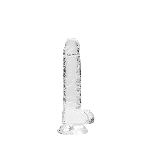 Realrock – Crystal Clear – Realistisk Dildo med Pung – Transparent - 17 cm Realrock – Crystal Clear – Realistisk Dildo med Pung – Transparent - 17 cm