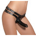 ZADO - Leather String - Strap-on lærtruse med tre dildoer ZADO - Leather String - Strap-on lærtruse med tre dildoer