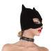 Bad Kitty - Cat Mask med åpne øyne - Sort