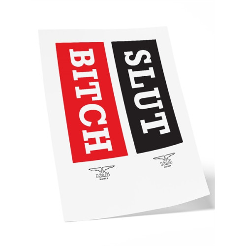 Mister B - Midlertidig Tatovering - Bitch / Slut Mister B - Midlertidig Tatovering - Bitch / Slut