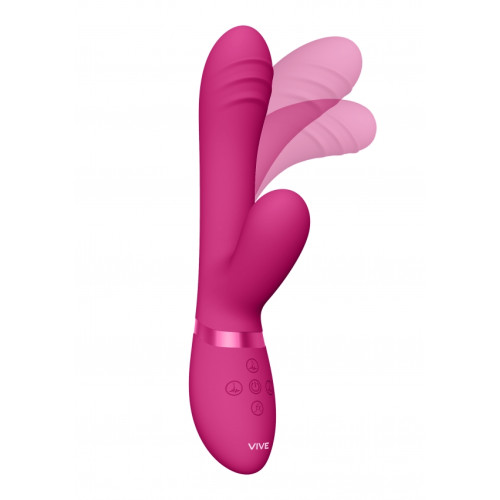 VIVE - Tani - Rabbitvibrator med Pulseringer og Bevegelse - Rosa VIVE - Tani - Rabbitvibrator med Pulseringer og Bevegelse - Rosa