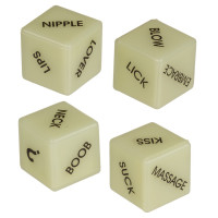 Love Dice - Erotiske Terninger - Glow In The Dark - Selvlysende