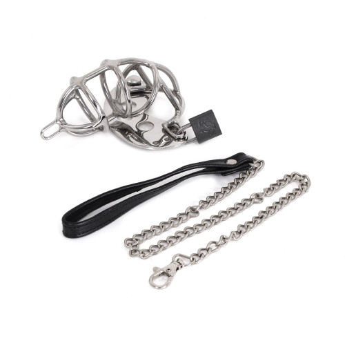 BQS - Leashed - Kuklås - Kyskhetsbur med Kjettinglenke BQS - Leashed - Kuklås - Kyskhetsbur med Kjettinglenke