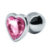 BQS - Buttplug med Hjertekrystall - Rosa - Medium