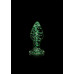 Ouch! Glass Buttplug - Glow in the Dark - Medium