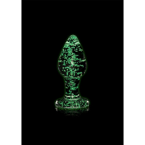 Ouch! Glass Buttplug - Glow in the Dark - Large Ouch! Glass Buttplug - Glow in the Dark - Large