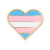 Pride pin - Trans Flag Heart Pin - 1stk Pride pin - Trans Flag Heart Pin - 1stk