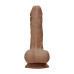 RealRock - Dildo med pung - 7" / 17 cm - Tan RealRock - Dildo med pung - 7" / 17 cm - Tan
