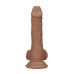 RealRock - Dildo med pung - 7" / 17 cm - Tan RealRock - Dildo med pung - 7" / 17 cm - Tan