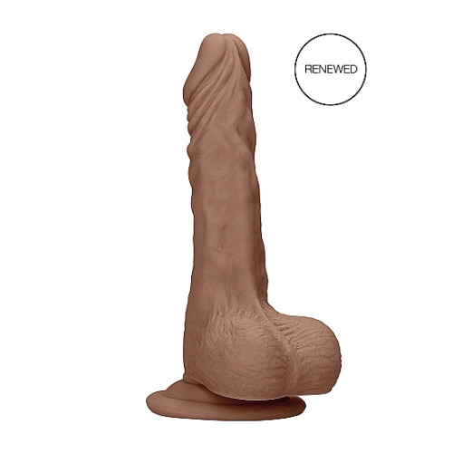 RealRock - Dildo med pung - 7" / 17 cm - Tan RealRock - Dildo med pung - 7" / 17 cm - Tan