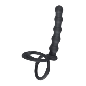 Black Velvets - Penis og Pung-ring med dobbelpenetrering