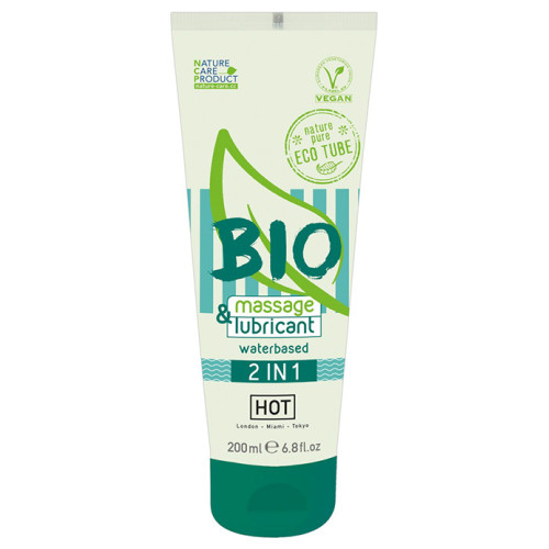 HOT - Bio Massasje og Glidemiddel - Vannbasert 200ml