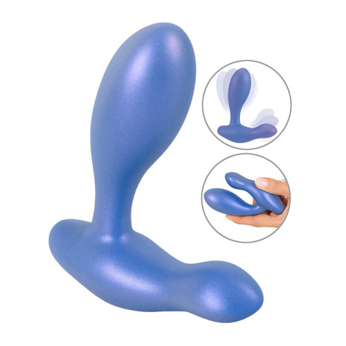 Sweet Smile - Fleksibel Prostatastimulator - Metallic Blå Sweet Smile - Fleksibel Prostatastimulator - Metallic Blå