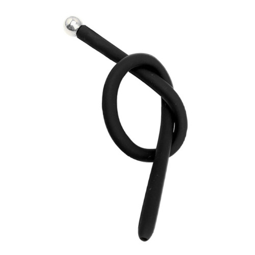 BQS - Lang hul penisplugg i silikon - Medium