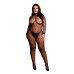 Le Desir - Fishnet Catsuit med lange ermer - Queen Size - XL til 4XL