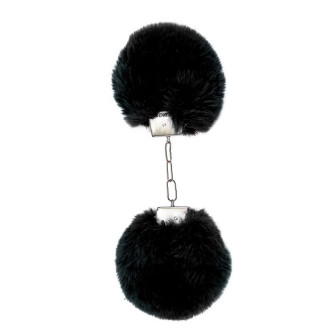 Gnist - Håndjern med Plysj - Sort 