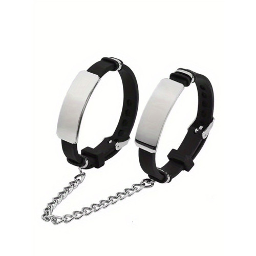 BQS - Trollbundet - Armbånd cuffs - Sort og sølv BQS - Trollbundet - Armbånd cuffs - Sort og sølv