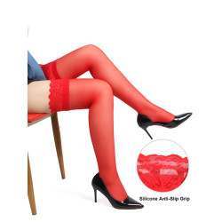 Gnist Undertøy - Klassiske Hold-up strømper - Rød