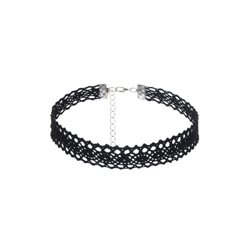 Gnist - Choker med blondedetaljer - 03 - Sort