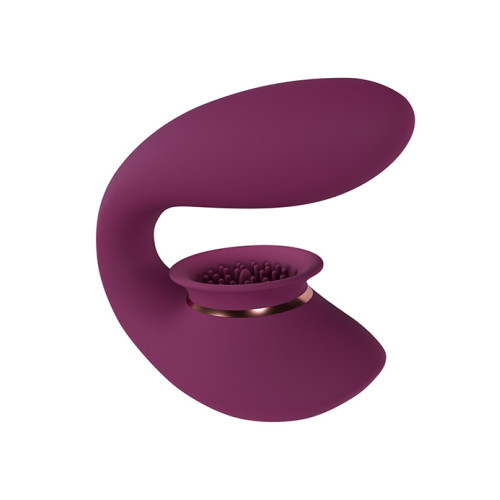 Twitch 3 - Sugevibrator med G-punkt vibrator - Burgunder Twitch 3 - Sugevibrator med G-punkt vibrator - Burgunder