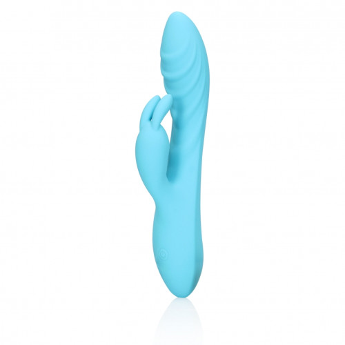 Loveline - Ribbed Ultra Soft Silicone Rabbit Vibrator - Turkis