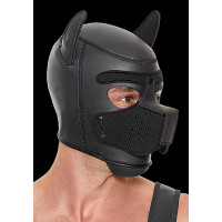 Ouch! Puppy Play - Hundemaske i Neopren - Sort