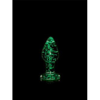 Ouch! Glass Buttplug - Glow in the Dark - Small