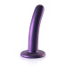 OUCH! - Smooth Silicone - Enkel dildo med sugekopp - Lilla