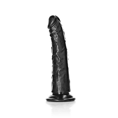 RealRock - Slim Realistic Dildo med sugekopp - 6" / 15,5 cm - Sort RealRock - Slim Realistic Dildo med sugekopp - 6" / 15,5 cm - Sort