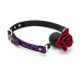 BQS - Rose Ballgag med pustehull - Lilla reim BQS - Rose Ballgag med pustehull - Lilla reim