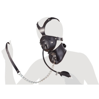 ZADO - Lærmaske med Oppblåsbar Penisgag