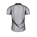 Regnes Fetish Planet - Roberto - Mesh poloskjorte med wetlook detaljer 