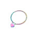 BQS - collar med hjertelås - Regnbuefarget BQS - collar med hjertelås - Regnbuefarget