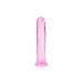 Realrock – Crystal Clear – Enkel Realistisk Dildo – Rosa - 20 cm