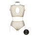 Le Desir - Key-Hole Fishnet Undertøysett - 2XL-4XL - Beige Le Desir - Key-Hole Fishnet Undertøysett - 2XL-4XL - Beige