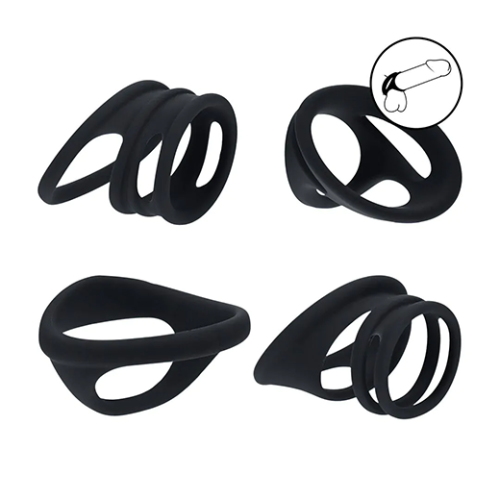 Levelz - 1 - Penis og pungring sett - 4 pk