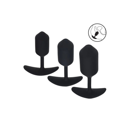 Levelz - 2 -Buttpluggsett med 3 plugger med vekt
