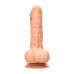 RealRock - Dildo med pung - 7" / 17 cm - Lys Hudfarge