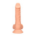 RealRock - Dildo med pung - 7" / 17 cm - Lys Hudfarge