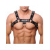Red Leather - Harness i lær - Sort S/M Red Leather - Harness i lær - Sort S/M