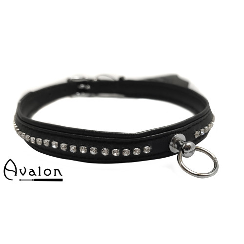 Avalon - GAIUS - Enkelt Collar blanke stener