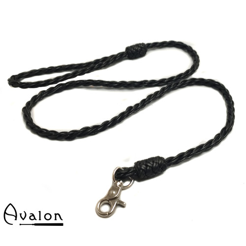 Avalon - KILGHARRAH - Lærlenke med Lærhåndtak Svart Avalon - KILGHARRAH - Lærlenke med Lærhåndtak Svart